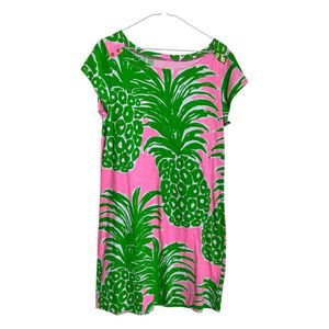 Lilly Pulitzer Pink Green Pineapple Mini Dress Large